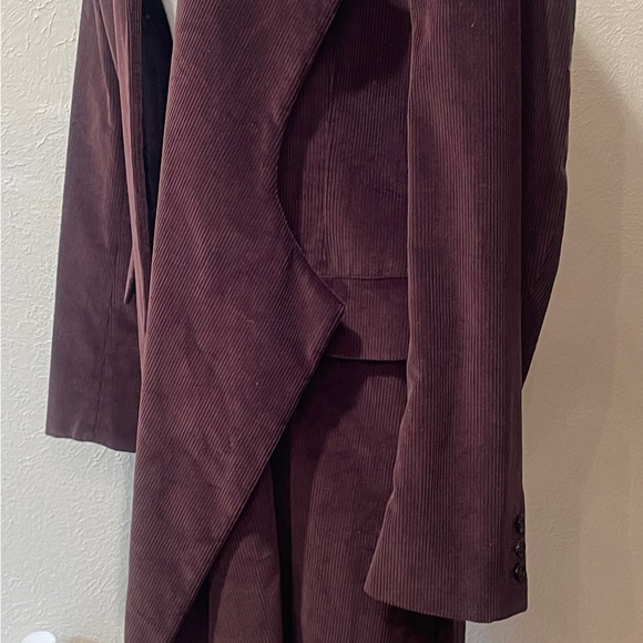 Comme des Garcons Deep Brown Corduroy Asymmetric floor length Men’s Coat